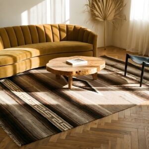 Antique Navajo Native American Geometric Flat Weave Rug (SKU 24912) - room view
