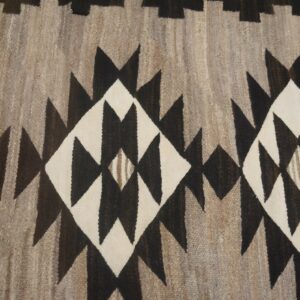 Antique Navajo Small Scatter Size Wool Black, Grey Rug (SKU 24191) - room view