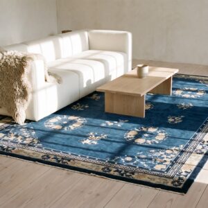 Antique Navy Blue Chinese Room Size Peking Carpet (SKU 21788) - room view