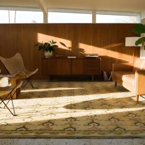 Antique Needlepoint French Allover Flat Weave Rug (SKU 24235) - room view