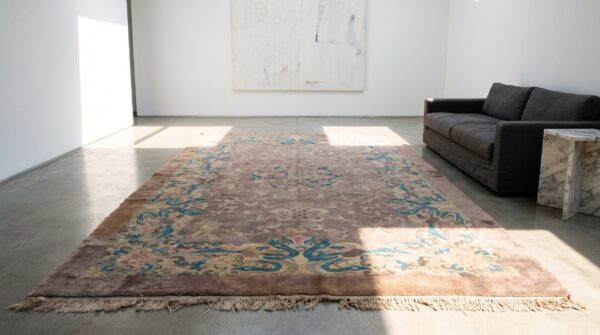 Neutral purple antique chinese crane design large long and narrow size peking rug 7 Neutral purple antique chinese crane design large long and narrow size peking rug (sku 23149) - room view