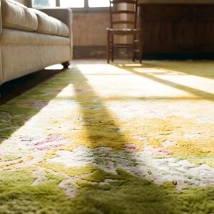 Antique Nichols Workshop Chinese Art Deco Carpet Large Room Size Wool Yellow Rug (SKU 24590) - in-room detail