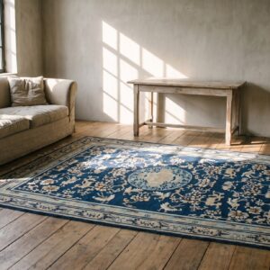 Antique Ningxia Chinese Knotted Rug (SKU 17549) - room view