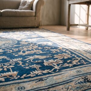 Antique Ningxia Chinese Knotted Rug (SKU 17549) - in-room detail
