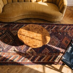 Antique Northwest Persian Tribal Geometric Hallway Runner Rug (SKU 17829) - in-room detail