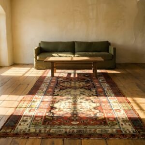 Antique NW Persian Brown Tribal Hallway Runner Kurdish Rug (SKU 23548) - room view