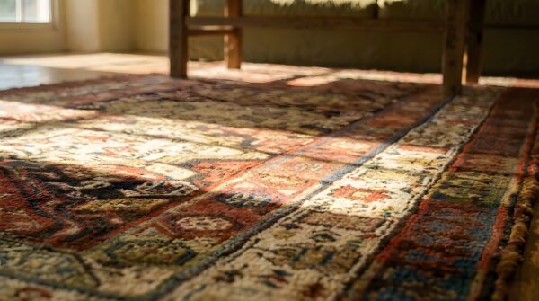 Antique nw persian brown tribal hallway runner kurdish rug 9 Antique nw persian brown tribal hallway runner kurdish rug (sku 23548) - in-room detail