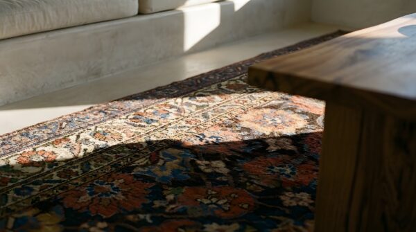 Antique nw persian tribal allover design hallway runner varamin rug 10 Antique nw persian tribal allover design hallway runner varamin rug (sku 25173) - in-room detail