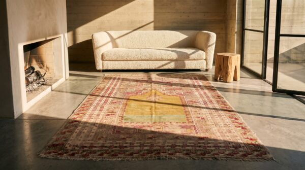 Antique oushak -ghoirdes turkish knotted rug 10 Antique oushak -ghoirdes turkish knotted rug (sku 22795) - room view