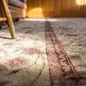Antique Oversized Amritsar Indian Knotted Rug (SKU 18154) - in-room detail