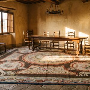 Antique Oversized Aubusson French Knotted Rug (SKU 19340) - room view