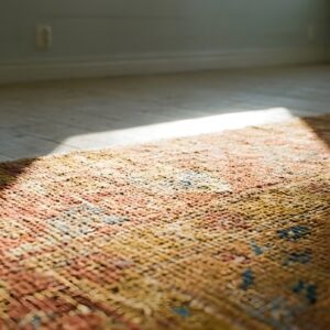 Antique Oversized Axminster English Geometric Knotted Rug (SKU 24898) - in-room detail