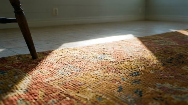 Antique oversized axminster english geometric knotted rug 10 Antique oversized axminster english geometric knotted rug (sku 24898) - in-room detail