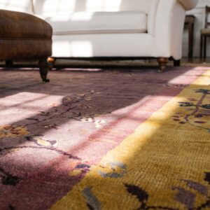 Antique Oversized Chinese - Art Deco Wool Room Size Purple Rug (SKU 21886) - in-room detail