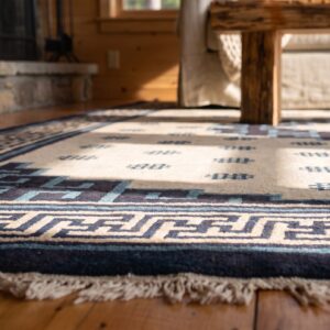 Antique Oversized Chinese - Mongolian Knotted Rug (SKU 23338) - in-room detail