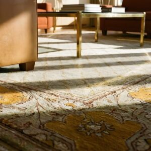 Antique Oversized Donegal - Arts & Crafts Ireland Allover Geometric Rug (SKU 25141) - in-room detail