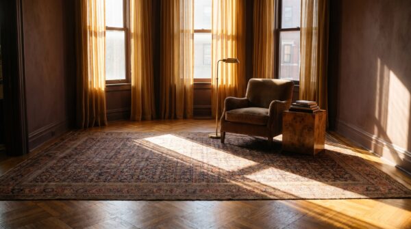 Antique oversized n. Persian persian geometric knotted rug 8 Antique oversized n. Persian persian geometric knotted rug (sku 24315) - room view