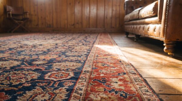 Antique oversized n. W. Persian persian knotted rug 8 Antique oversized n. W. Persian persian knotted rug (sku 17285) - in-room detail