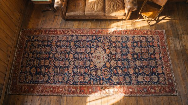 Antique oversized n. W. Persian persian knotted rug 2 Antique oversized n. W. Persian persian knotted rug (sku 17285) - styled overhead view