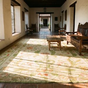 Antique Oversized Portugal Floral, Medallion Stitched Rug (SKU 25112) - room view