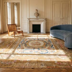 Antique Oversized Savonnerie French Knotted Rug (SKU 19308) - room view