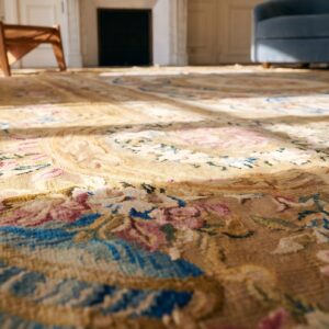 Antique Oversized Savonnerie French Knotted Rug (SKU 19308) - in-room detail