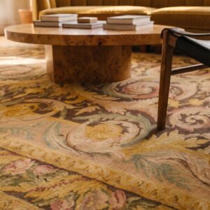 Antique Oversized Savonnerie French Floral Knotted Rug (SKU 24266) - in-room detail