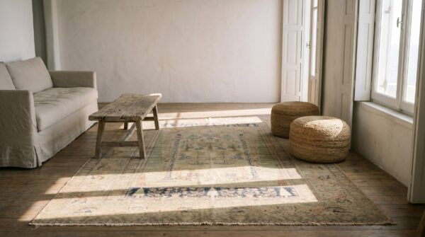 Antique panderma kayseri turkish knotted rug 7 Antique panderma kayseri turkish knotted rug (sku 18166) - room view