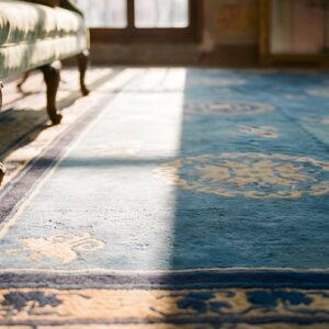 Antique Peking Chinese Allover Blue 1920s Rug (SKU 23687) - in-room detail