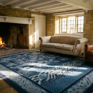 Antique Peking Chinese Allover Blue 1930s Rug (SKU 23693) - room view