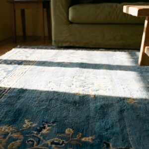 Antique Peking Chinese Allover Floral Blue 1890s Rug (SKU 24343) - in-room detail