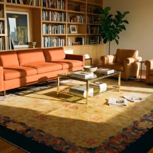 Antique Peking Chinese Allover Floral Ivory 1920s Rug (SKU 24767) - room view