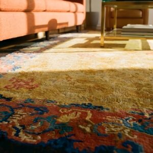 Antique Peking Chinese Allover Floral Ivory 1920s Rug (SKU 24767) - in-room detail