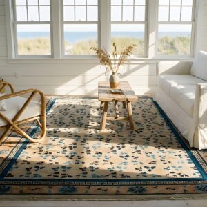 Antique Peking Chinese Allover Floral Ivory 1930s Rug (SKU 23676) - room view