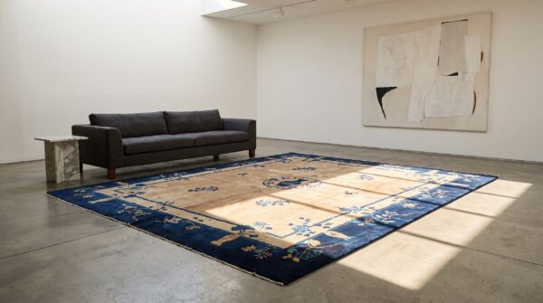 Antique peking chinese allover geometric knotted rug 7 Antique peking chinese allover geometric knotted rug (sku 22862) - room view