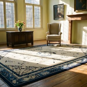 Antique Peking Chinese Allover Medallion Knotted Rug (SKU 24749) - room view