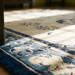 Antique Peking Chinese Allover Medallion Knotted Rug (SKU 24749) - in-room detail