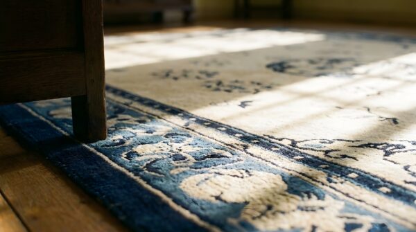 Antique peking chinese allover medallion knotted rug 26 Antique peking chinese allover medallion knotted rug (sku 24749) - in-room detail