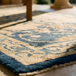 Antique Peking Chinese Floral Beige 1920s Rug (SKU 23822) - in-room detail