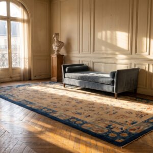 Antique Peking Chinese Floral Ivory 1920s Rug (SKU 24301) - room view
