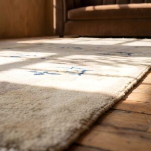 Antique Peking Chinese Floral Ivory 1930s Hallway Runner Rug (SKU 22901) - in-room detail