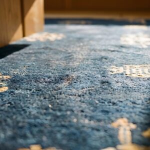 Antique Peking Chinese Geometric Blue Navy 1930s Rug (SKU 24582) - in-room detail