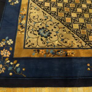 Antique Peking Chinese Medallion Beige 1900s Rug (SKU 23759) - room view