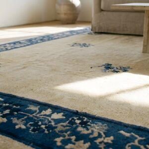 Antique Peking Chinese Medallion Beige 1920s Rug (SKU 23749) - in-room detail