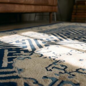Antique Peking Chinese Medallion Ivory 1900s Rug (SKU 22911) - in-room detail