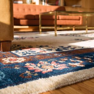 Antique Peking Chinese Medallion Ivory 1930s Rug (SKU 22839) - in-room detail