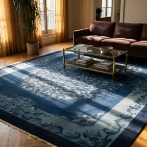 Antique Peking Chinese Medallion Navy 1920s Rug (SKU 23792) - room view