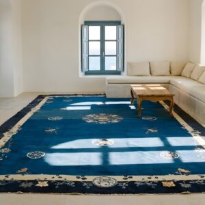 Antique Peking Chinese Medallion Navy 1930s Rug (SKU 23835) - room view