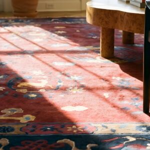 Antique Peking Chinese Medallion Red 1900s Rug (SKU 24560) - in-room detail