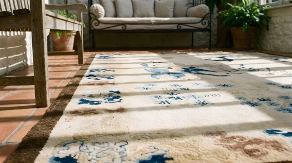 Antique peking hallway runner wool beige rug 9 Antique peking hallway runner wool beige rug (sku 24123) - in-room detail